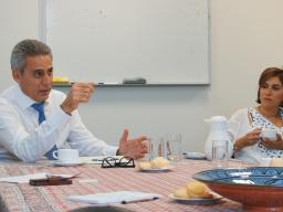 Mr Muhannad Hadi and Ms Abeer Etefa