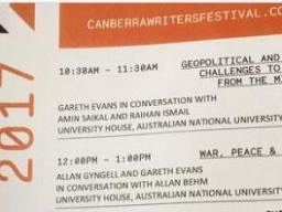 Canberra Writers Festival event